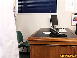 Cfnm female dom Lissa love gives physician a blowjob