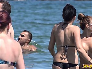 immense udders fledgling stripped to the waist insatiable teens spycam Beach movie