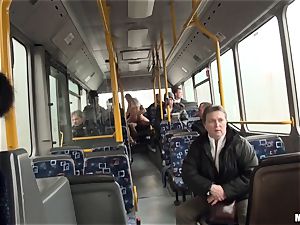 Lindsey Olsen nails her fellow on a public bus